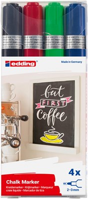 edding 4095 Kreidemarker 4er Set sortiert, Rundspitze 2-3 mm (Art.-Nr.: 4-4095-4999)