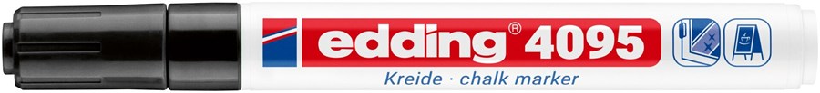 edding 4095 Kreidemarker schwarz, Rundspitze 2-3 mm (Art.-Nr.: 4-4095001)