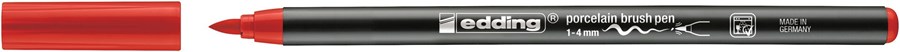 edding 4200 Porzellanpinselstift rot, Pinselspitze 1-4 mm (Art.-Nr.: 4-4200002)