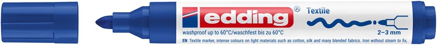 edding 4500 Textilmarker blau, Rundspitze 2-3 mm (Art.-Nr.: 4-4500003)