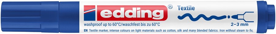 edding 4500 Textilmarker blau, Rundspitze 2-3 mm (Art.-Nr.: 4-4500003)
