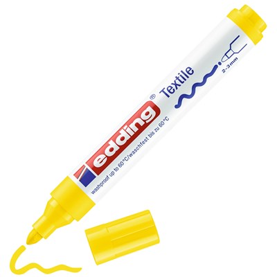 edding 4500 Textilmarker gelb, Rundspitze 2-3 mm (Art.-Nr.: 4-4500005)