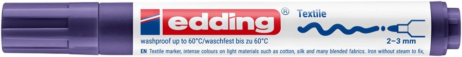 edding 4500 Textilmarker violett, Rundspitze 2-3 mm (Art.-Nr.: 4-4500008)