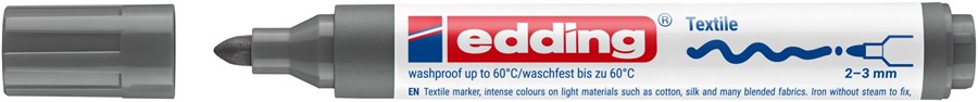 edding 4500 Textilmarker grau, Rundspitze 2-3 mm (Art.-Nr.: 4-4500012)