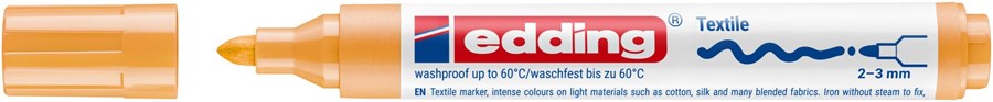 edding 4500 Textilmarker hellorange, Rundspitze 2-3 mm (Art.-Nr.: 4-4500016)