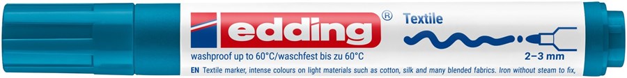 edding 4500 Textilmarker orientblau, Rundspitze 2-3 mm (Art.-Nr.: 4-4500033)