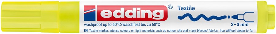 edding 4500 Textilmarker neongelb, Rundspitze 2-3 mm (Art.-Nr.: 4-4500065)