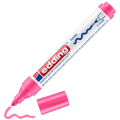 edding 4500 Textilmarker neonrosa, Rundspitze 2-3 mm (Art.-Nr.: 4-4500069)