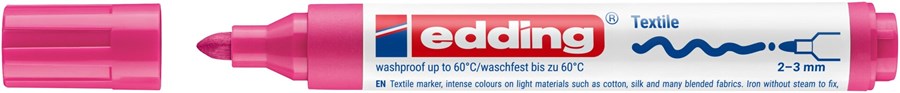 edding 4500 Textilmarker neonrosa, Rundspitze 2-3 mm (Art.-Nr.: 4-4500069)