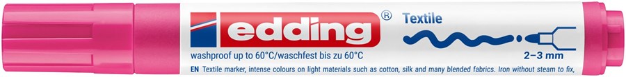 edding 4500 Textilmarker neonrosa, Rundspitze 2-3 mm (Art.-Nr.: 4-4500069)
