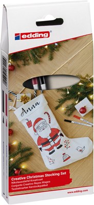 edding 4600 Textilmarker Set Nikolaus schwarz-rot (Art.-Nr.: 4-4600-2-1-2)