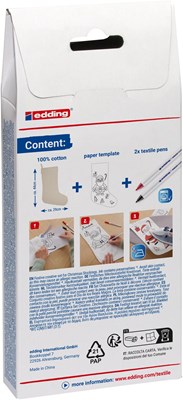 edding 4600 Textilmarker Set Nikolaus schwarz-rot (Art.-Nr.: 4-4600-2-1-2)