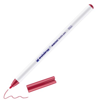 edding 4600 Textilstift karminrot, Rundspitze 1 mm (Art.-Nr.: 4-4600019)