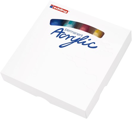 edding 5000 Acrylmarker breit 5er Set sortiert abstrakt, Keilspitze 5-10 mm (Art.-Nr.: 4-5000-5-999)
