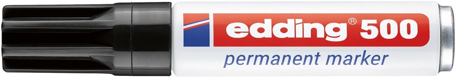edding 500 Permanentmarker schwarz, Keilspitze 2-7 mm (Art.-Nr.: 4-500001)