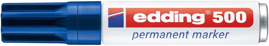 edding 500 Permanentmarker blau, Keilspitze 2-7 mm (Art.-Nr.: 4-500003)