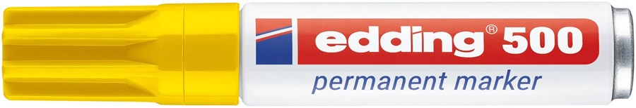 edding 500 Permanentmarker gelb, Keilspitze 2-7 mm (Art.-Nr.: 4-500005)