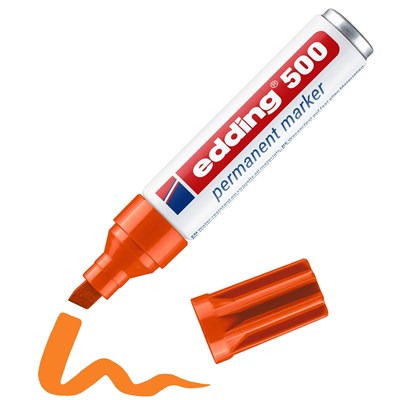 edding 500 Permanentmarker orange, Keilspitze 2-7 mm (Art.-Nr.: 4-500006)