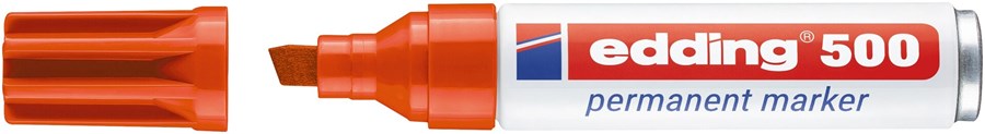 edding 500 Permanentmarker orange, Keilspitze 2-7 mm (Art.-Nr.: 4-500006)