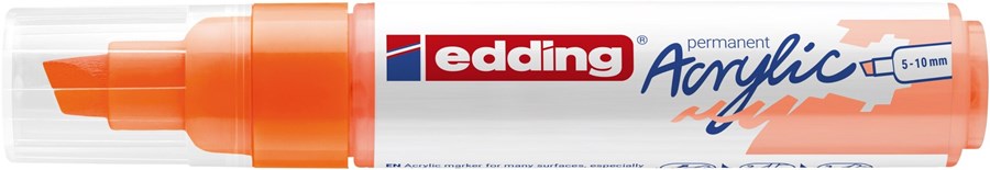 edding 5000 Acrylmarker breit neonorange, Keilspitze 5-10 mm (Art.-Nr.: 4-5000066)