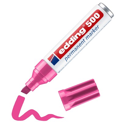 edding 500 Permanentmarker rosa, Keilspitze 2-7 mm (Art.-Nr.: 4-500009)