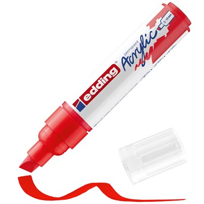 edding 5000 Acrylmarker breit verkehrsrot, Keilspitze 5-10 mm (Art.-Nr.: 4-5000902)
