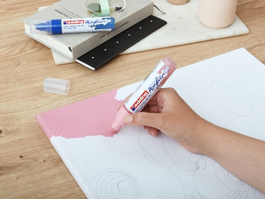 edding 5000 Acrylmarker breit koralle matt, Keilspitze 5-10 mm (Art.-Nr.: 4-5000913)