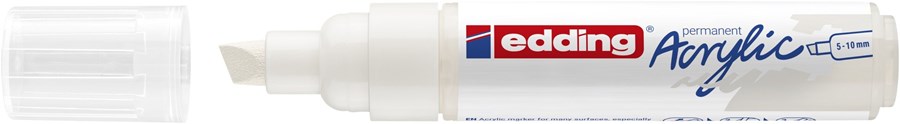 edding 5000 Acrylmarker breit verkehrsweiß, Keilspitze 5-10 mm (Art.-Nr.: 4-5000922)