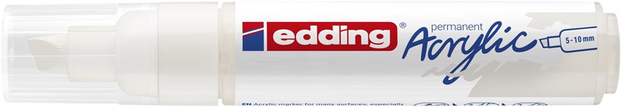 edding 5000 Acrylmarker breit verkehrsweiß, Keilspitze 5-10 mm (Art.-Nr.: 4-5000922)