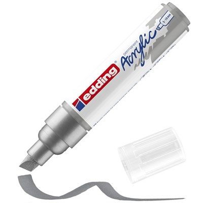 edding 5000 Acrylmarker breit silber, Keilspitze 5-10 mm (Art.-Nr.: 4-5000923)
