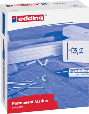 edding 500 Permanentmarker 10er Set sortiert, Keilspitze 2-7 mm (Art.-Nr.: 4-500999)
