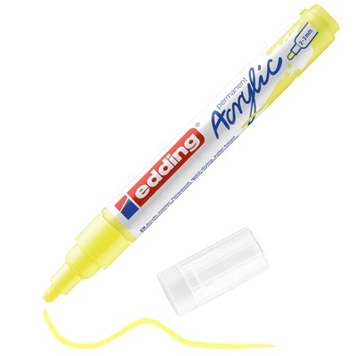 edding 5100 Acrylmarker medium neongelb, Rundspitze 2-3 mm (Art.-Nr.: 4-5100065)