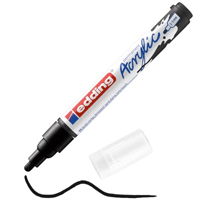 edding 5100 Acrylmarker medium schwarz, Rundspitze 2-3 mm (Art.-Nr.: 4-5100901)