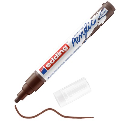 edding 5100 Acrylmarker medium schokoladenbraun, Rundspitze 2-3 mm (Art.-Nr.: 4-5100907)