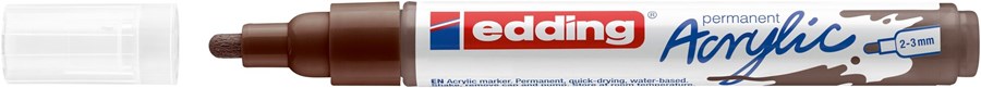 edding 5100 Acrylmarker medium schokoladenbraun, Rundspitze 2-3 mm (Art.-Nr.: 4-5100907)