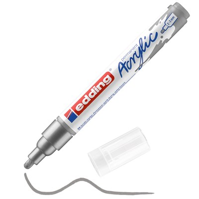 edding 5100 Acrylmarker medium silber, Rundspitze 2-3 mm (Art.-Nr.: 4-5100923)