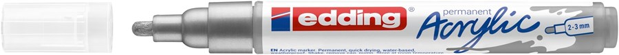 edding 5100 Acrylmarker medium silber, Rundspitze 2-3 mm (Art.-Nr.: 4-5100923)