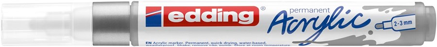 edding 5100 Acrylmarker medium silber, Rundspitze 2-3 mm (Art.-Nr.: 4-5100923)