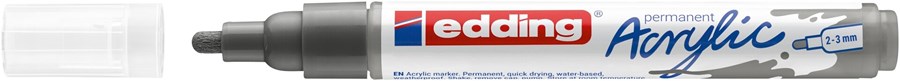 edding 5100 Acrylmarker medium anthrazit, Rundspitze 2-3 mm (Art.-Nr.: 4-5100926)