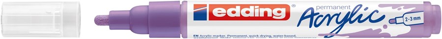 edding 5100 Acrylmarker medium helllavendel, Rundspitze 2-3 mm (Art.-Nr.: 4-5100931)