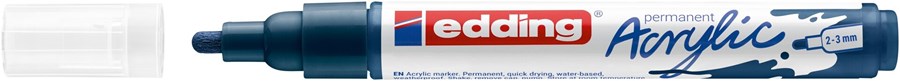 edding 5100 Acrylmarker medium elegant nachtblau, Rundspitze 2-3 mm (Art.-Nr.: 4-5100933)