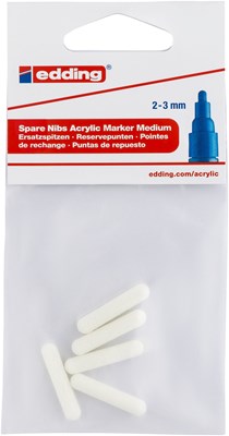 edding 5100N Ersatzspitzen für Acrylmarker, Rundspitze 2-3 mm, 5 Stück (Art.-Nr.: 4-5100N)