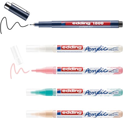edding 5300 Manga Stifte Kreativset, 5er Set (Art.-Nr.: 4-5300-1800-5-1)
