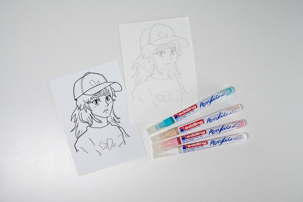 edding 5300 Manga Stifte Kreativset, 5er Set (Art.-Nr.: 4-5300-1800-5-1)