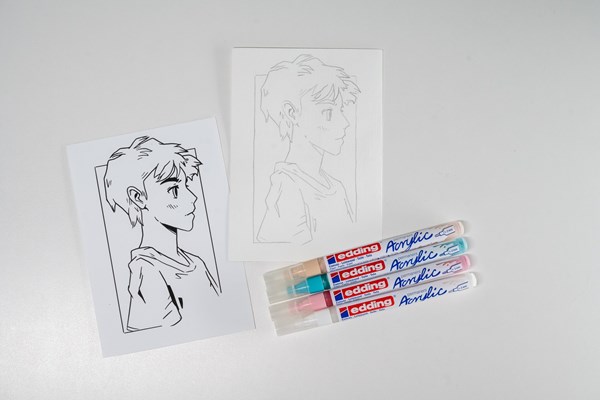 edding 5300 Manga Stifte Kreativset, 5er Set (Art.-Nr.: 4-5300-1800-5-1)