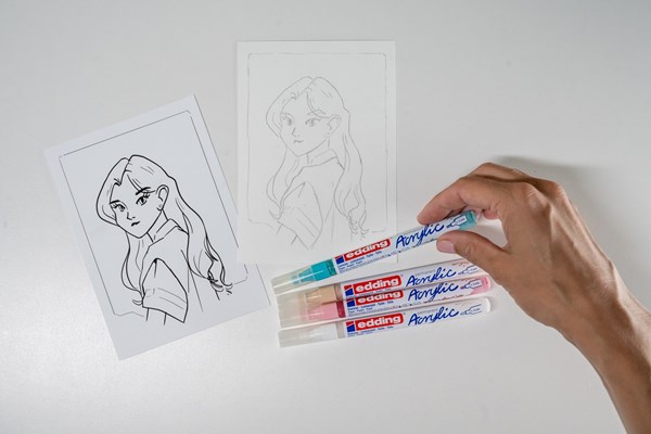edding 5300 Manga Stifte Kreativset, 5er Set (Art.-Nr.: 4-5300-1800-5-1)