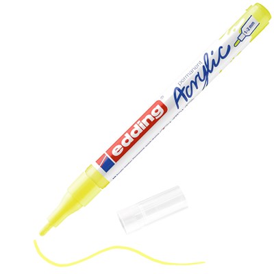 edding 5300 Acrylmarker fein neongelb, Rundspitze 1-2 mm (Art.-Nr.: 4-5300065)