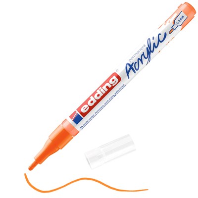 edding 5300 Acrylmarker fein neonorange, Rundspitze 1-2 mm (Art.-Nr.: 4-5300066)