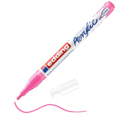 edding 5300 Acrylmarker fein neonpink, Rundspitze 1-2 mm (Art.-Nr.: 4-5300069)