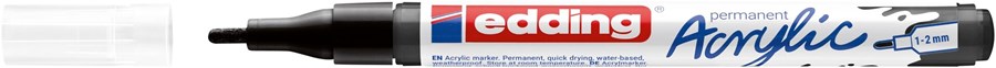 edding 5300 Acrylmarker fein schwarz, Rundspitze 1-2 mm (Art.-Nr.: 4-5300901)